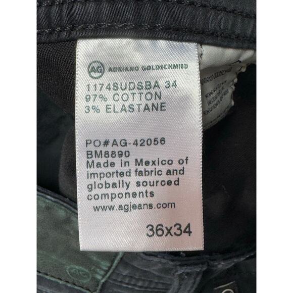 Adriano Goldschmied Men's The Graduate Tailored Leg Black Pants - Size 36x30 - Picture 7 of 7